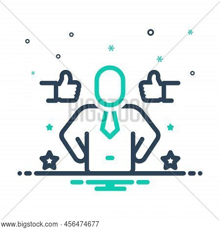 Mix Icon For Proudly Arrogantly Haughtilyhonor Pride Compliment Feedback Person