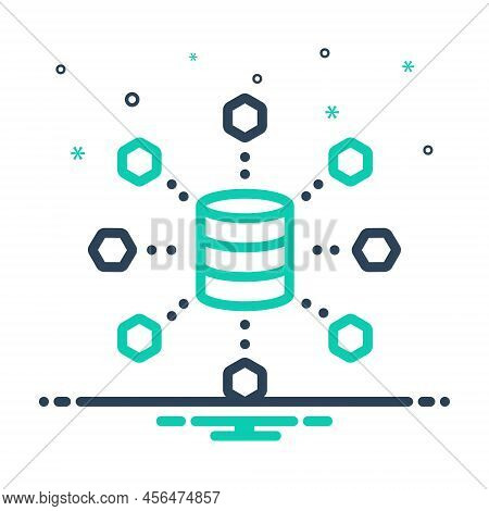 Mix Icon For Integrating Integrate Data Allocation Algorithm Database Hosting Integration