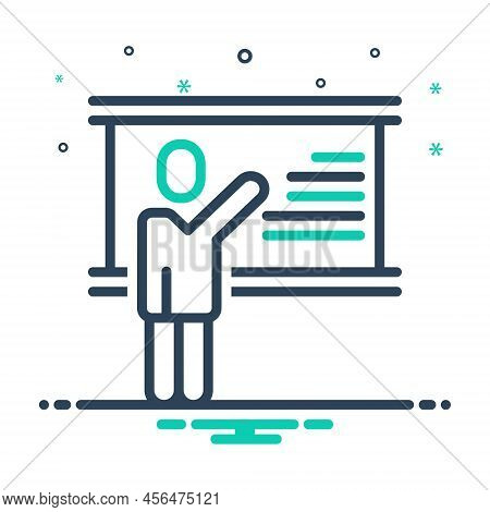 Mix Icon For Teacher Educator Tutor Instructor Pedagogue Blackboard Docent Supervisor Professor Lect