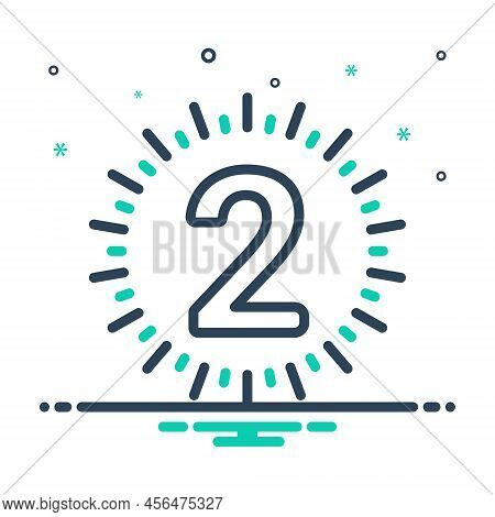 Mix Icon For Two Number Years Numerical Digit Second Mathematical Letter Count Accuracy
