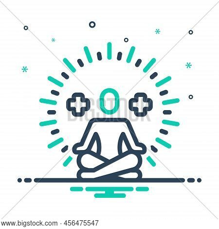 Mix Icon For Healing Medication Remedy Relieve Yoga Medicinal Remedial Curative Curing Wellness