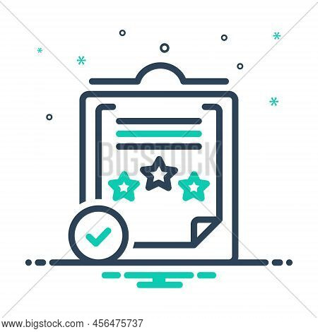Mix Icon For Comply Observe Execute Obey Follow Verify Ratify Evaluation Guideline