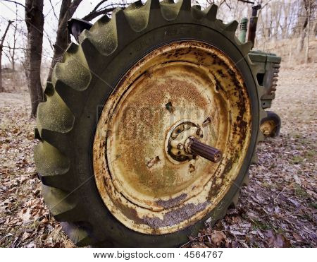 Textured Tractor Wheel