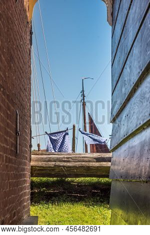 Enkhuizen, Netherlands, June 2022. The Old Fishermens Cottages At The Zuiderzee Museum In Enkhuizen.