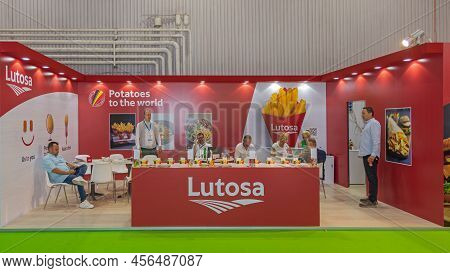 Novi Sad, Serbia - May 23, 2022: Company Lutosa Potatoes To The World Booth At Agriculture Fair Trad