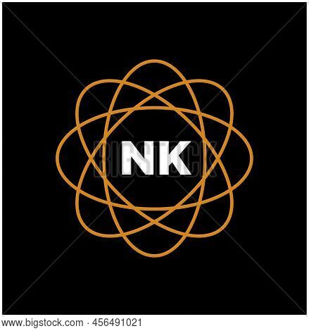 Nk Brand Mane Initial Letters Monogram. Nk Monogram