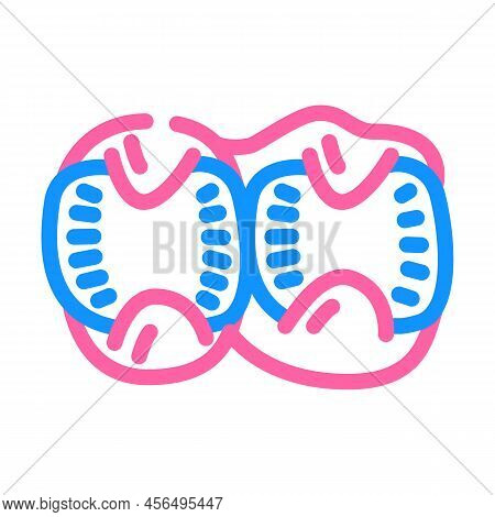 Broiler Stomachs Color Icon Vector. Broiler Stomachs Sign. Isolated Symbol Illustration