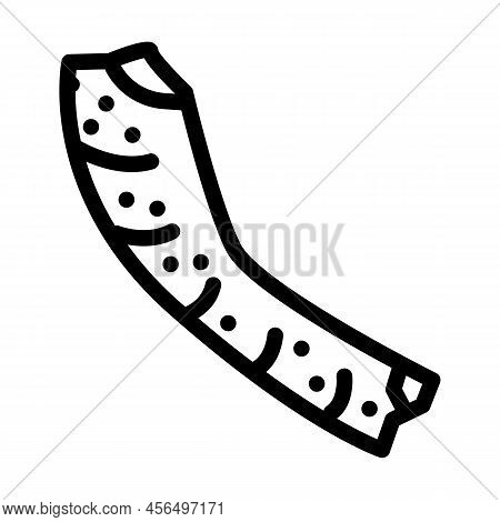 Broiler Chicken Neck Line Icon Vector. Broiler Chicken Neck Sign. Isolated Contour Symbol Black Illu