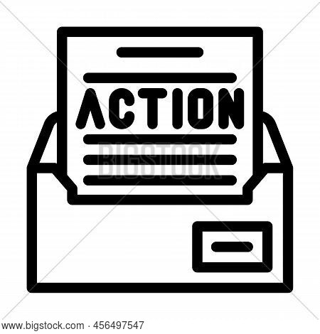 Email Message Engagement Line Icon Vector. Email Message Engagement Sign. Isolated Contour Symbol Bl