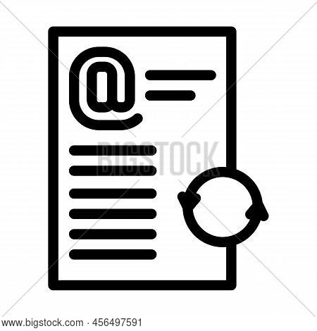 Email List Cleaning Line Icon Vector. Email List Cleaning Sign. Isolated Contour Symbol Black Illust