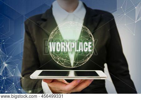 Text Showing Inspiration Workplace. Conceptual Photo Area Where You Can Find Busy Showing Doing Thei