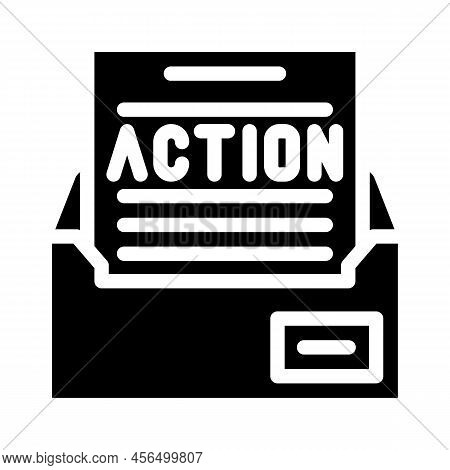 Email Message Engagement Glyph Icon Vector. Email Message Engagement Sign. Isolated Symbol Illustrat