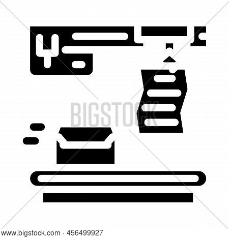 Automated Email Marketing Glyph Icon Vector. Automated Email Marketing Sign. Isolated Symbol Illustr