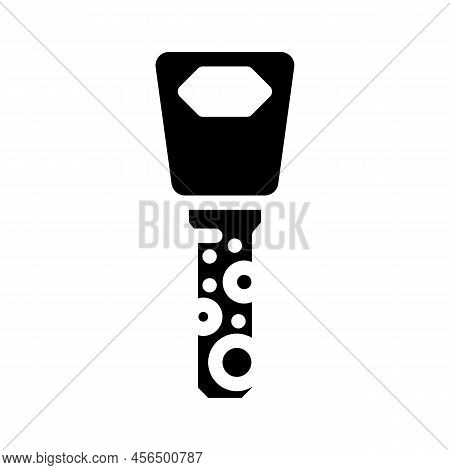 Dimple Key Glyph Icon Vector. Dimple Key Sign. Isolated Symbol Illustration
