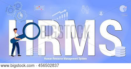 Hrms Human Resource Management System Acronym Business Concept Background Vector Illustration Suite 