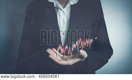 Investor Analyze Stock, Trader Plann Investment And Business, Stock Market Growth, Forex Trading, In