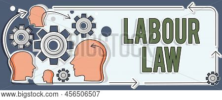 Inspiration Showing Sign Labour Law. Internet Concept Rules Implemented By The State Between Employe