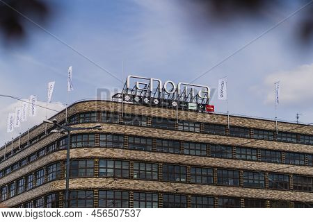 Wroclaw, Poland - April 18, 2022: Renoma Shopping Mall With Sky At Background