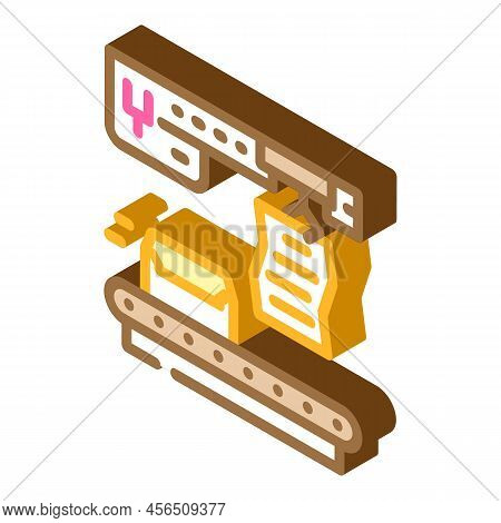 Automated Email Marketing Isometric Icon Vector. Automated Email Marketing Sign. Isolated Symbol Ill