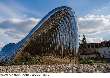 Wroclaw, Poland - April 18, 2022: Surface Level Of Nawa Arch On Street