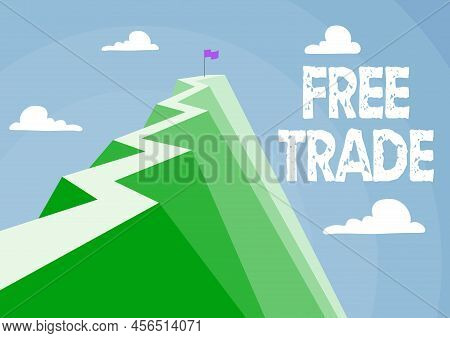 Inspiration Showing Sign Free Trade. Business Idea The Ability To Buy And Sell On Your Own Terms And