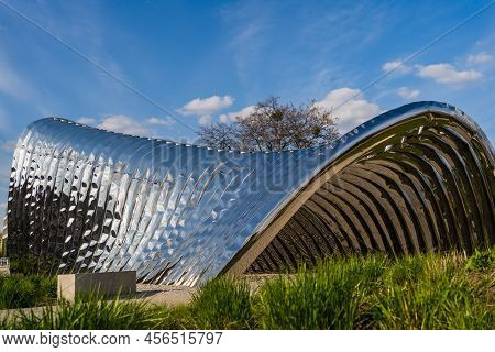 Wroclaw, Poland - April 18, 2022: Nawa Sculpture On Urban Street At Daytime In