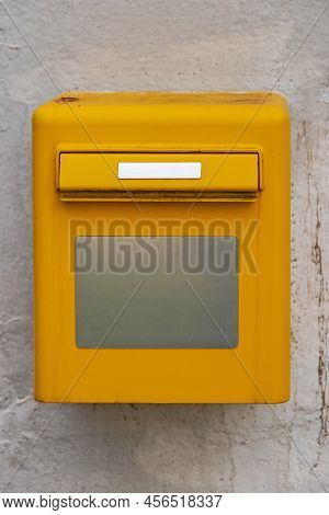 Wall Mounted Bright Yellow Mail Post Box