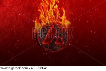 3d Rendering Cryptocurrency Avelanche Coin On Colorful Background, Cryptocurrency Concept 3d Illustr