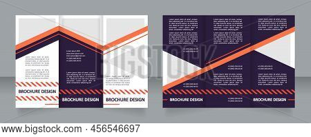 Travel Planning Agency Promotional Trifold Brochure Template Design. Zig-zag Folded Leaflet Set With
