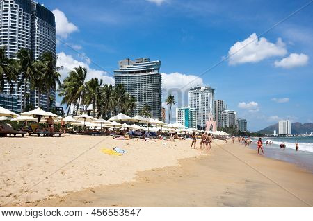 Nha Trang, Vietnam - 06 February, 2020: Panoramic View Of Nha Trang, Coastal City And Capital Of Kha