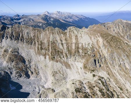Aerial View Of Pirin Mountain Near Polezhan Peak, Bulgaria