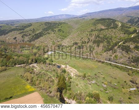 Aerial View Of Strumeshnitsa River, Bulgaria
