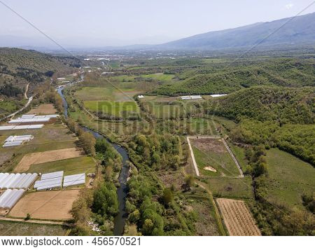 Aerial View Of Strumeshnitsa River, Bulgaria