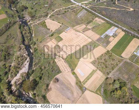Aerial View Of Strumeshnitsa River, Bulgaria