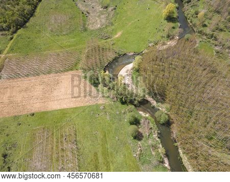 Aerial View Of Strumeshnitsa River, Bulgaria
