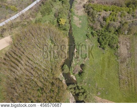 Aerial View Of Strumeshnitsa River, Bulgaria