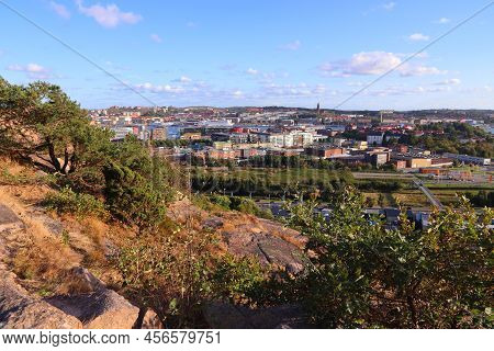 Gothenburg City In Sweden. Skyline With Gota Alv River.