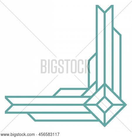 Retro Decorative Element. Art Deco Style Corner
