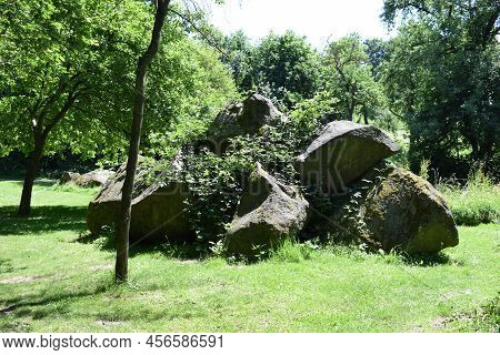 Volcano Stone Pile In A Public Park