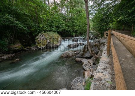 Valira Del Orient River In Cami Ral La Massanain Summer In Andorra.