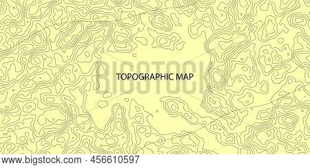 Topographic Map Background. Geographic Abstract Patterns Grid. The Topo Contour Map With Stylized He