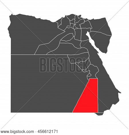 Egypt High Detailed Map Aswan, Geography Graphic Country, Africa Border Vector Illustration .