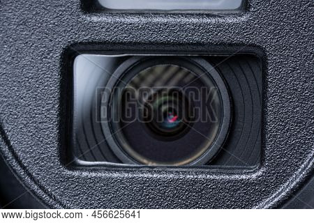 Close-up Surveillance Camera. Video Surveillance System And Security Of The House And The Street.
