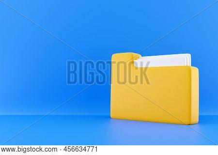 3d Render Document Folder. 3d Rendering Document Folder. 3d Render Document Folder Illustration