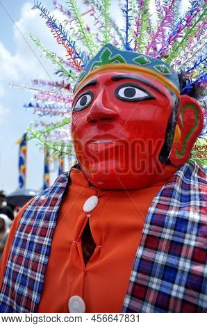 Ondel-ondel The Traditional Giant Puppet From Jakarta - Indonesia. Ondel-ondel Are Always Showcased 