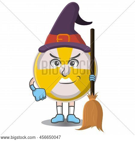 Radioactive Cute Smile Design Character, Design Vector Illustrator On Whiteboard