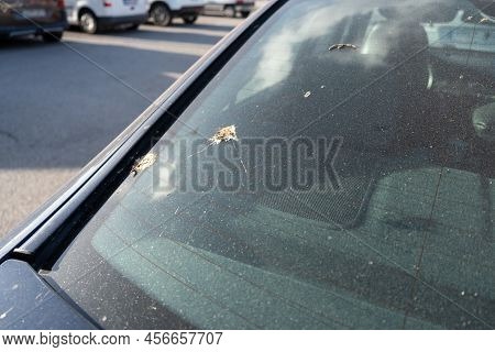 Tarragona, Spain - June 10, 2022: Opel Grandland Logo On A White Car Close-up.