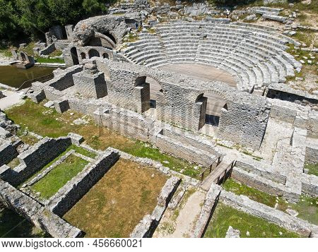 Drone View At The Roman Archaeological Site Of Butrinto In Albania