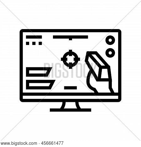 Shooter Video Game Line Icon Vector. Shooter Video Game Sign. Isolated Contour Symbol Black Illustra