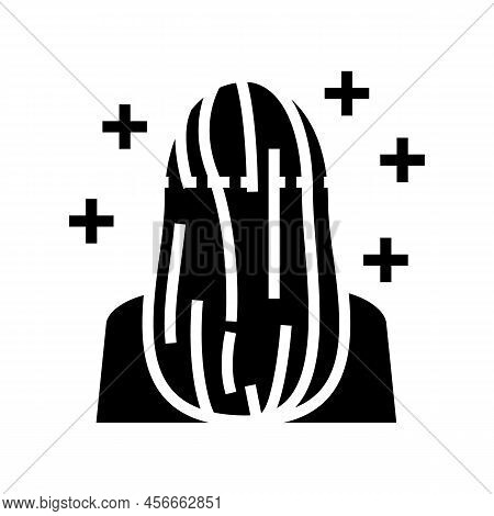 After Hairdressing Service Glyph Icon Vector. After Hairdressing Service Sign. Isolated Symbol Illus